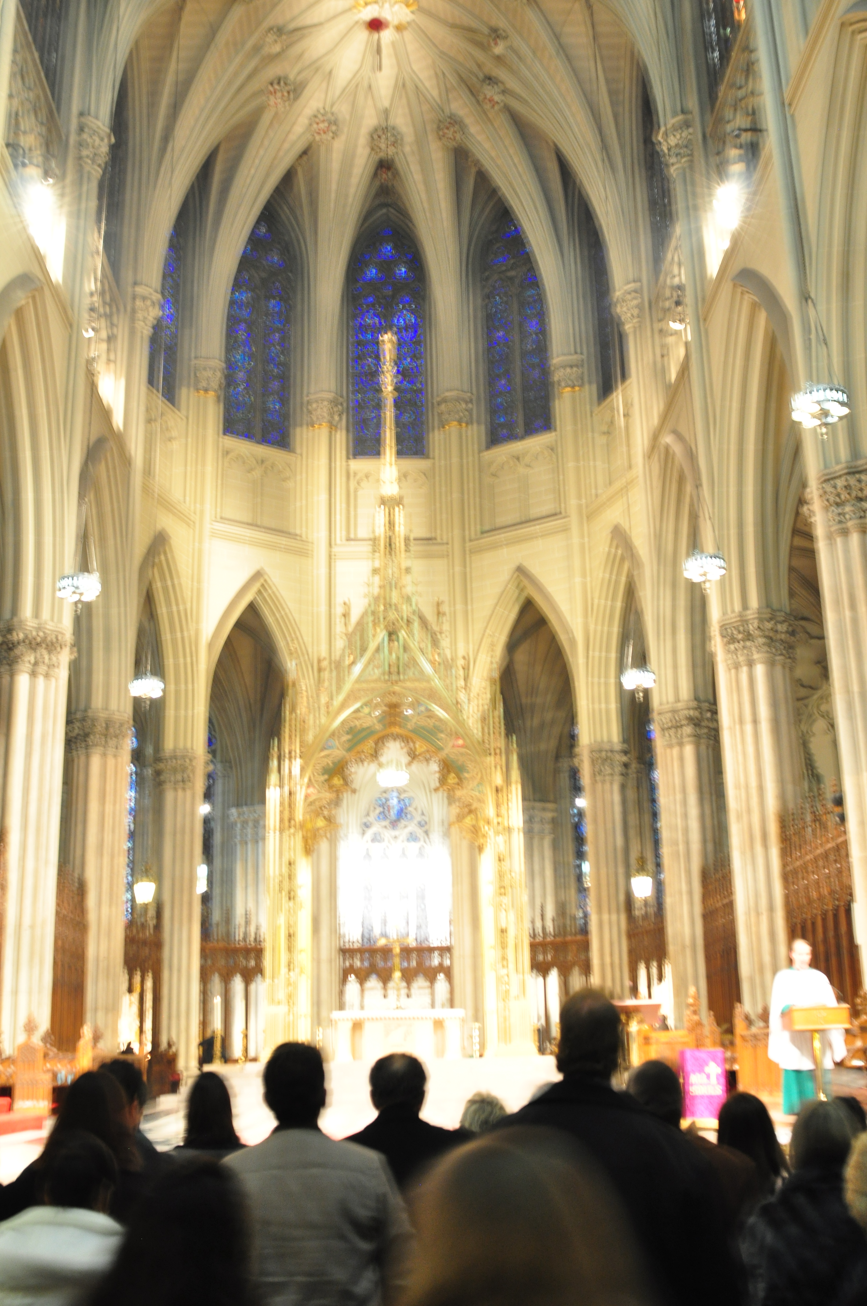 The inside of St. Patrick's Cathedral on 5th Avenue