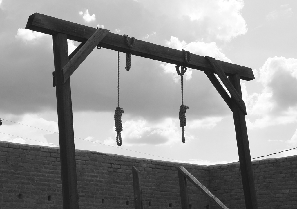 Photo of the Gallows; Image used on My Pocketful of Thoughts as a summary of questions on Genesis 9 bringing up the death penalty. Part of the Let's Read the Bible Series. 