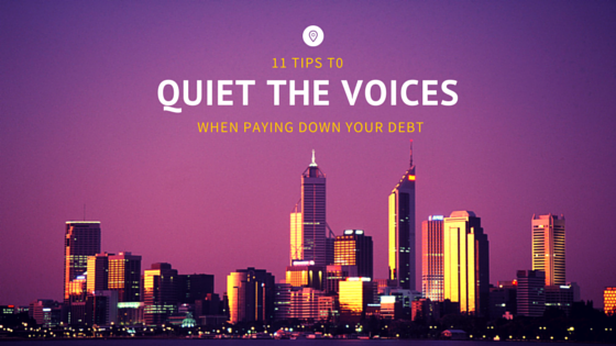 11 tips to quiet the voices when paying down your debt! by Arelis CIntron Dias on My Pocketful of Thoughts